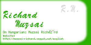 richard muzsai business card